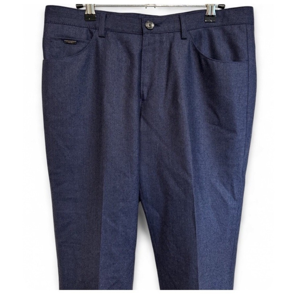 Hugo Boss Men's Dress Pants Trousers Navy Blue 100% Virgin Wool W30 L30